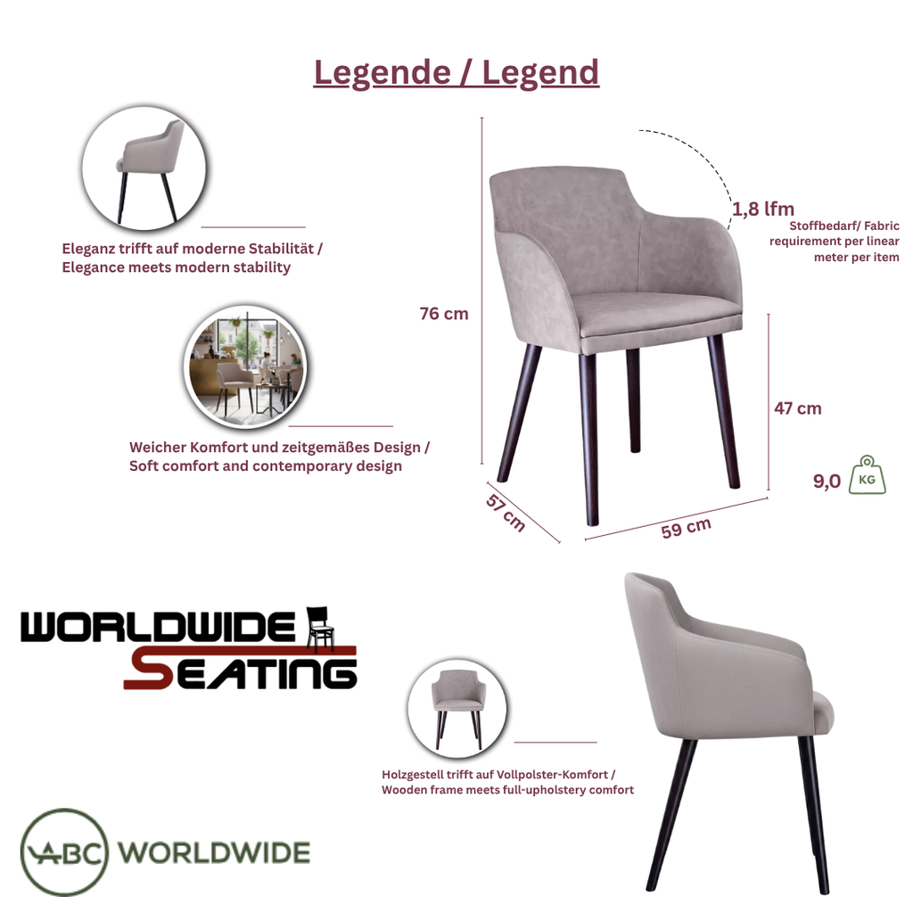 Gestoffeerde stoel Richmond