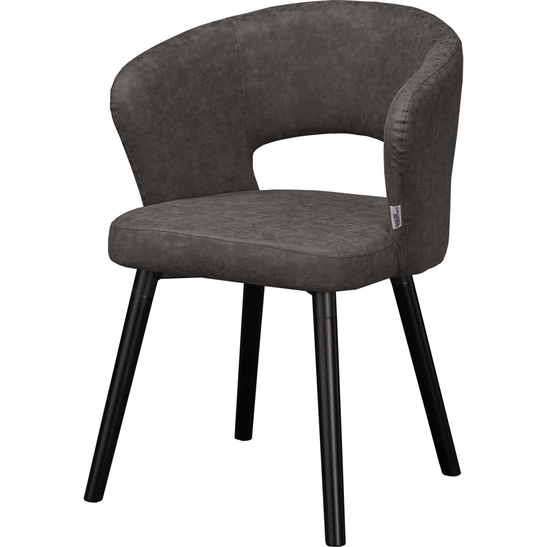 Gestoffeerde stoel Brighton kunstleer