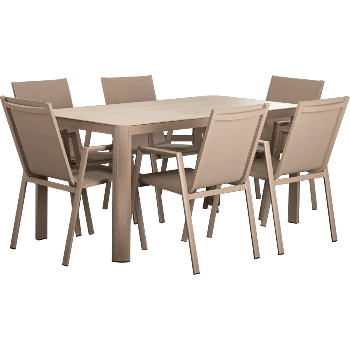 Loungeset Vesta – 6 Stühle & 1 Tisch