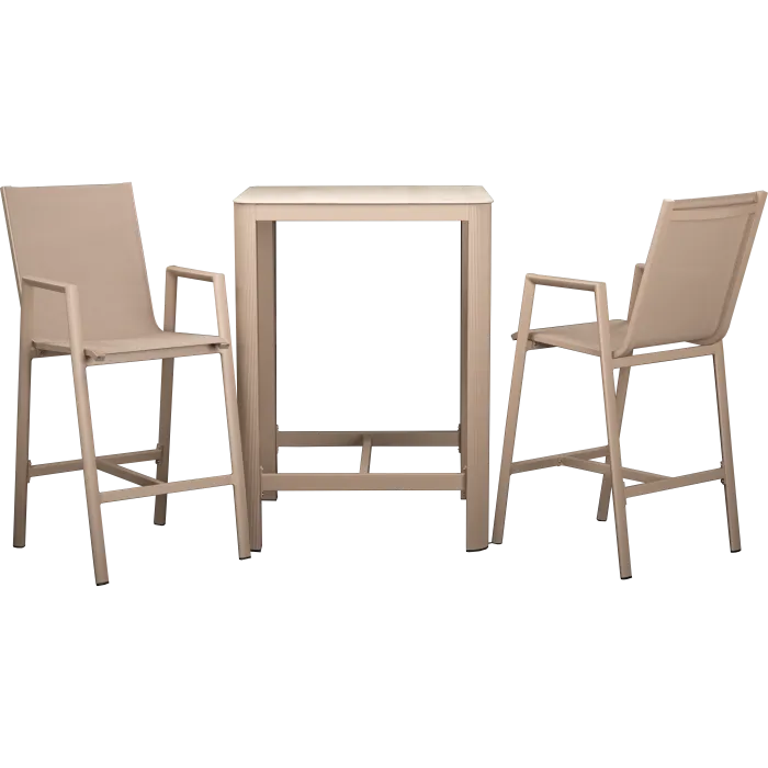 Loungeset Vesta – 2 Barhocker & 1 Stehtisch