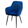Speciale aanbieding gestoffeerde stoel Stoke blauw