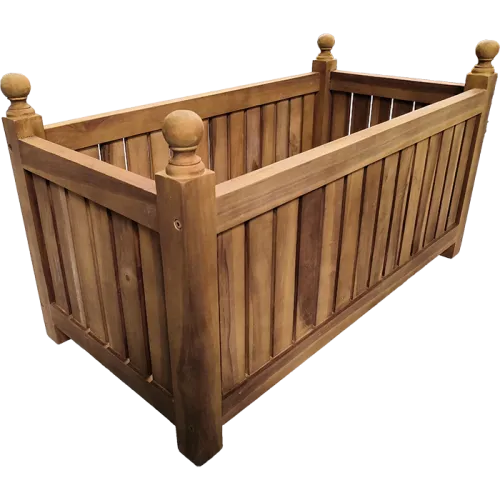 Sonderposten Teak-Blumenkübel groß