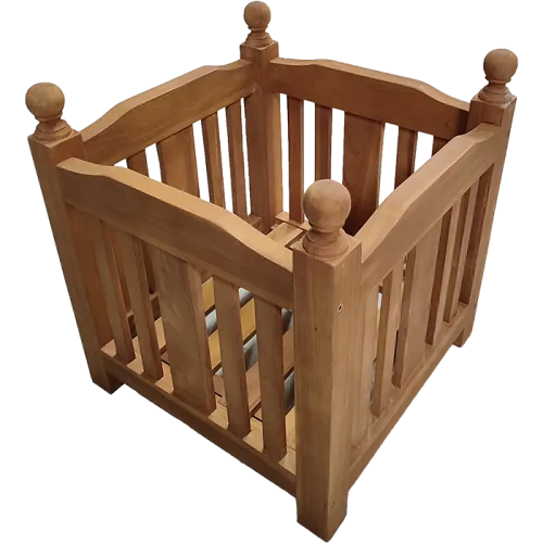 Sonderposten Teak-Blumenkübel klein