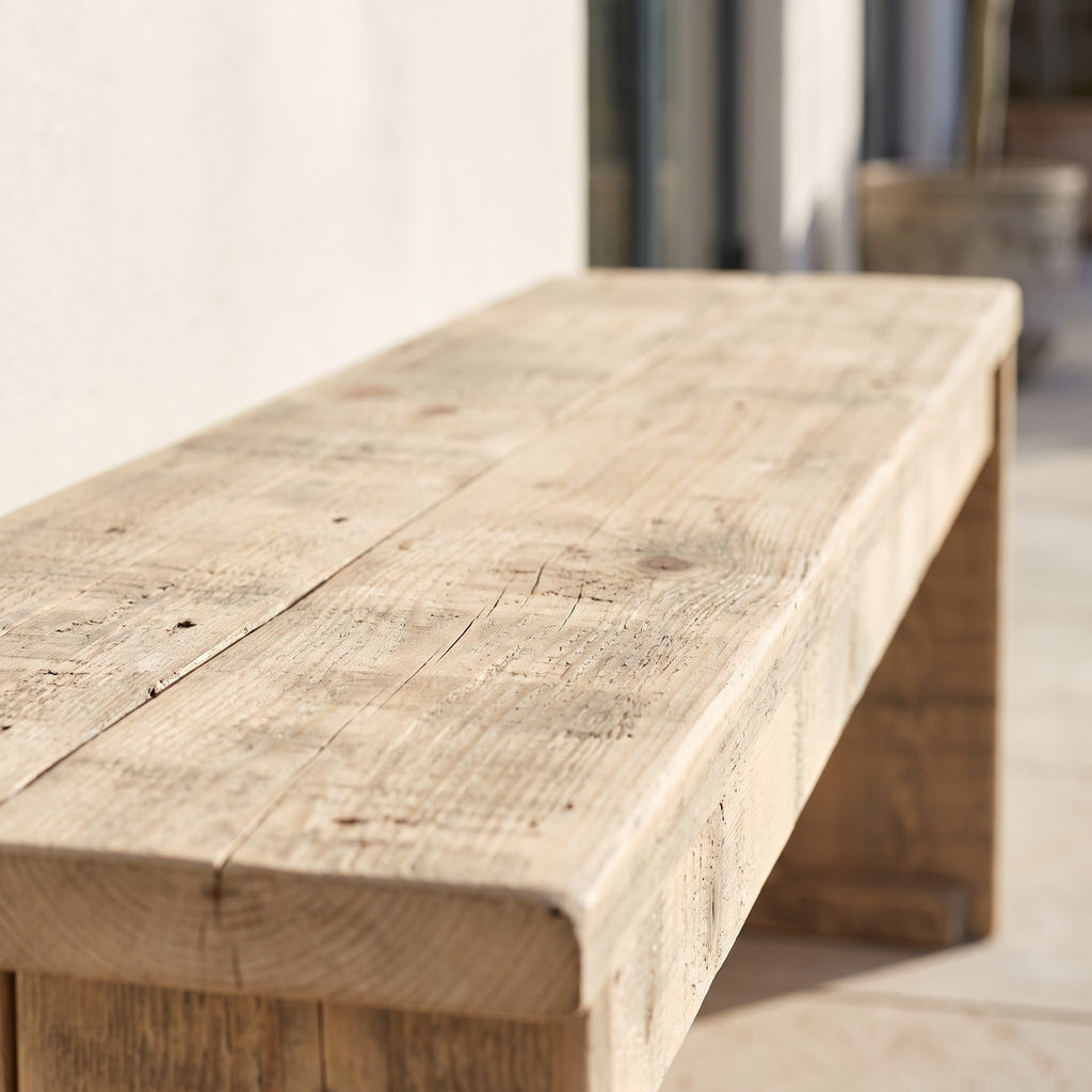 Bauholz Bank 1 – Detailansicht Material