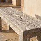 Bauholz Bank 2 – Detailansicht Material