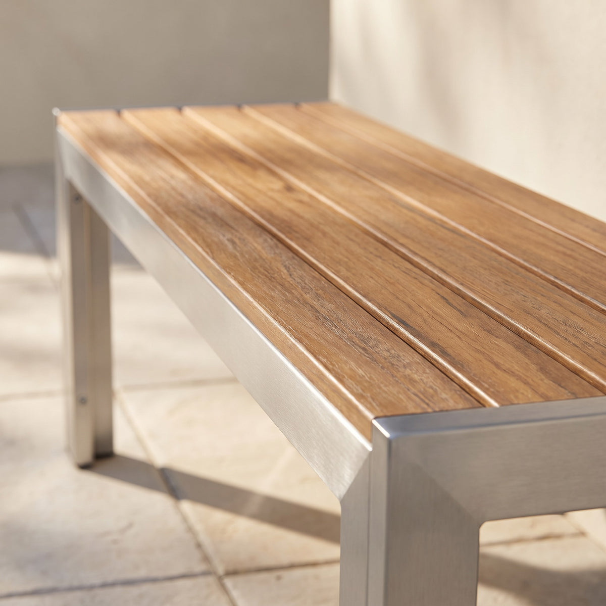 Gartenbank, Sinon teak – Detailansicht Material