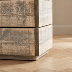Bauholz Cube – Detailansicht Gestell