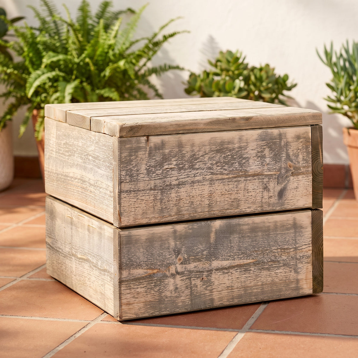 Bauholz Cube – Detailansicht Material