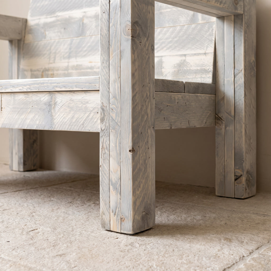 Bauholz Lounge 2 2-Sitzer – Detailansicht Gestell
