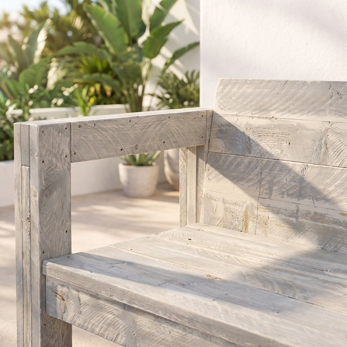Bauholz Lounge 2 2-Sitzer – Detailansicht Material