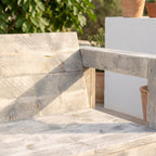 Bauholz Loungemodul 3 – Detailansicht Material