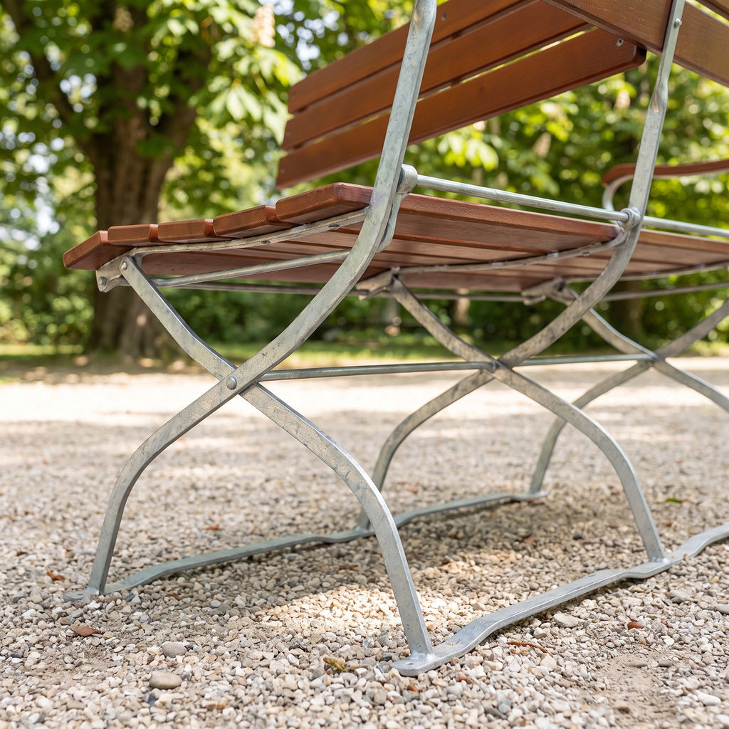 Biergartenbank Kempten AL – Detailansicht Gestell