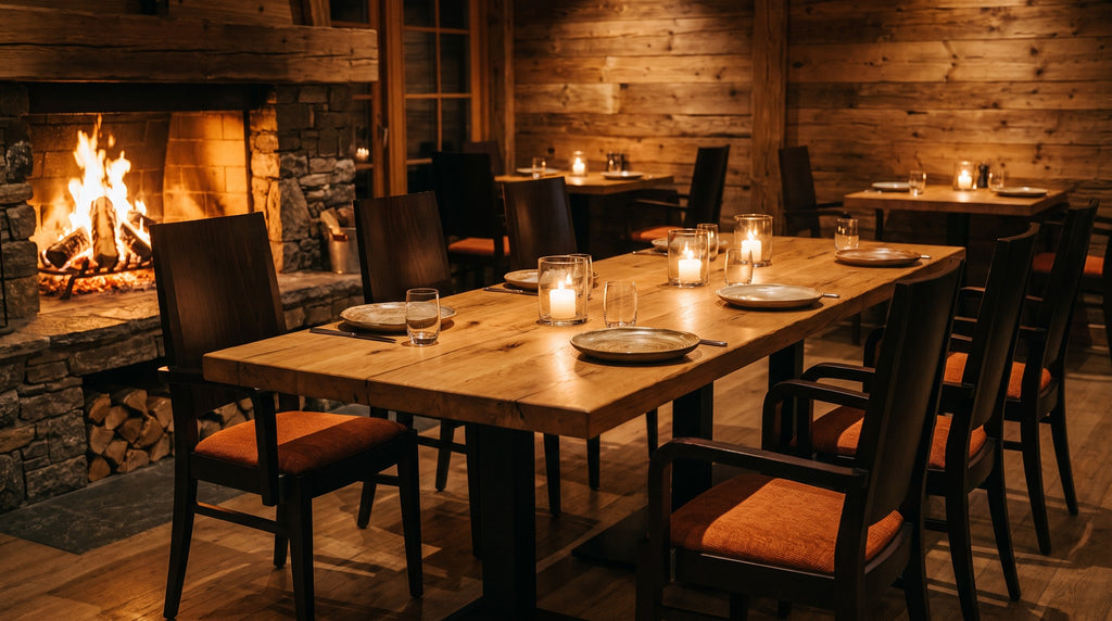 Restaurantstuhl Cara AL – Einsatzbeispiel am Abend