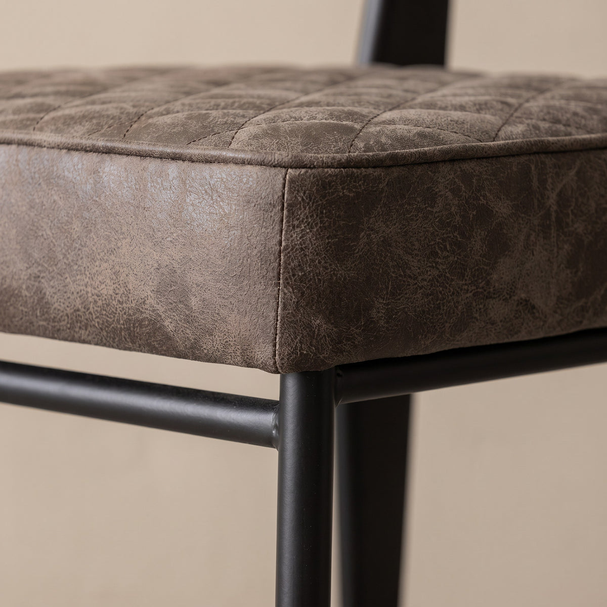Polsterstuhl Cherry grau – Detailansicht Material