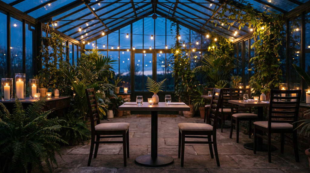 Restaurantstuhl Eliana – Einsatzbeispiel am Abend