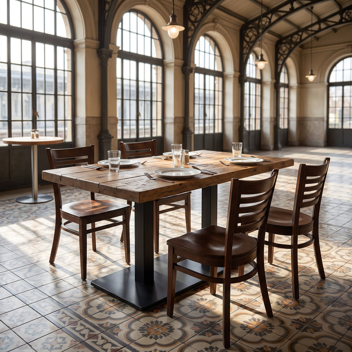 Restaurantstuhl Emma H – Einsatzbeispiel am Tag