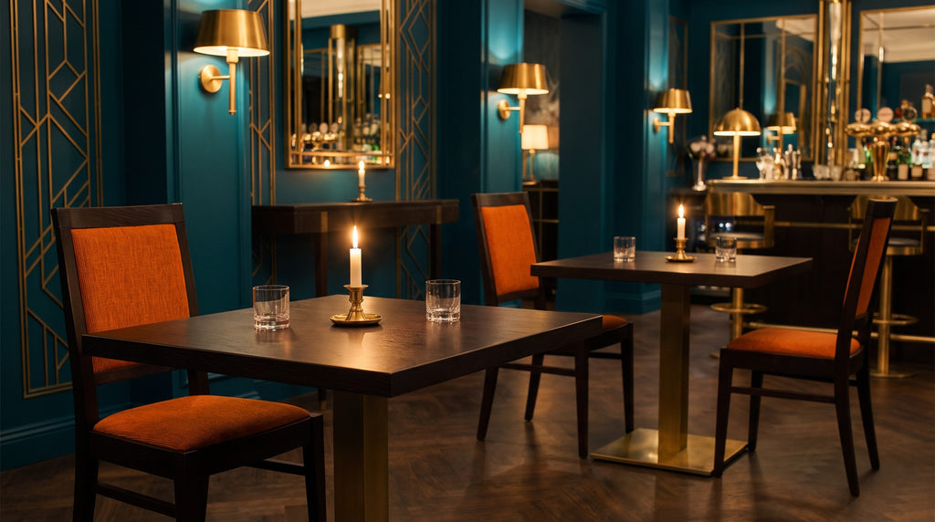 Restaurantstuhl Finola – Einsatzbeispiel am Abend