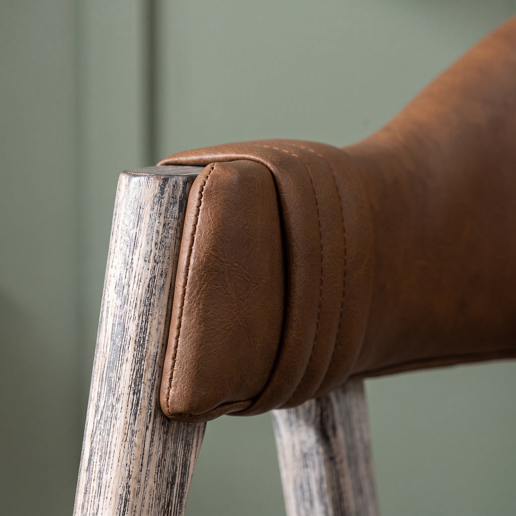 Designstuhl Houston – Detailansicht Material