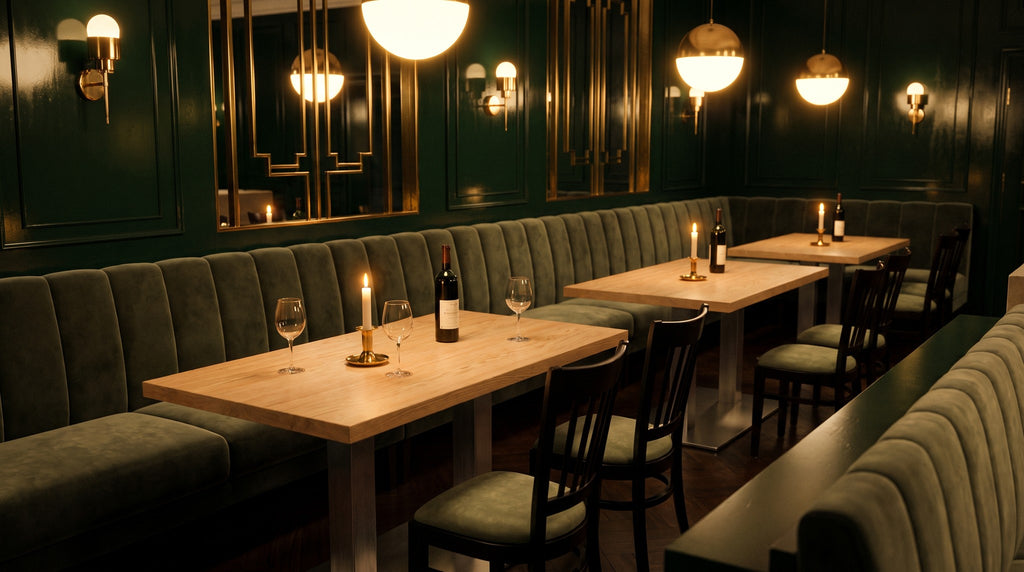 Restaurantstuhl Leonie – Einsatzbeispiel am Abend