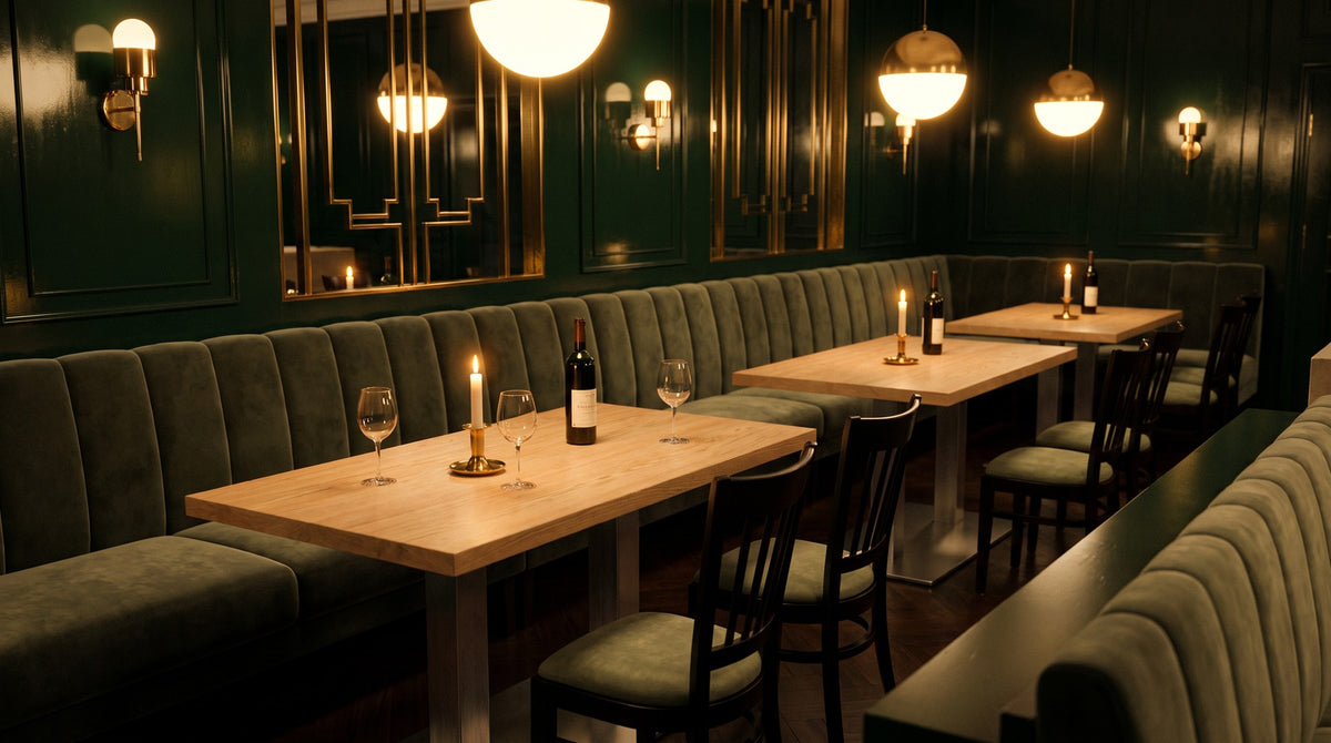 Restaurantstuhl Leonie – Einsatzbeispiel am Abend
