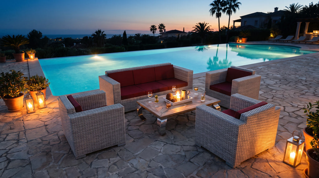 Lounge Set Silvia Ash Garden Emotions Loungeset – Einsatzbeispiel am Abend