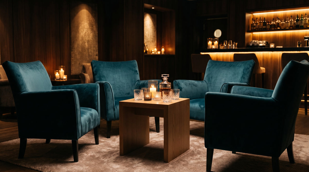 Loungesessel Birmingham – Einsatzbeispiel am Abend