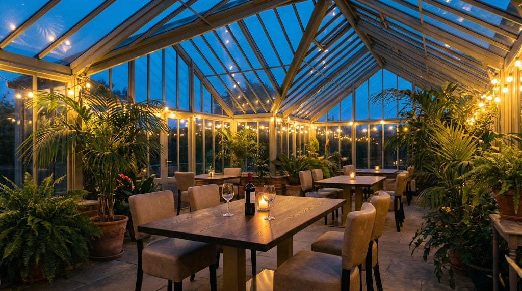 Restaurantstuhl Lucy – Einsatzbeispiel am Abend