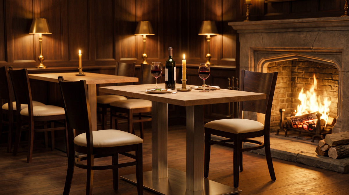 Restaurantstuhl Lynn – Einsatzbeispiel am Abend