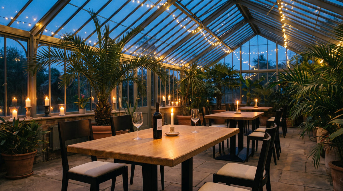 Restaurantstuhl Mariella – Einsatzbeispiel am Abend