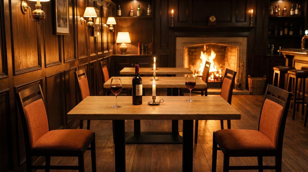 Restaurantstuhl Monica – Einsatzbeispiel am Abend