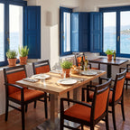 Restaurantstuhl Monica AL – Einsatzbeispiel am Tag