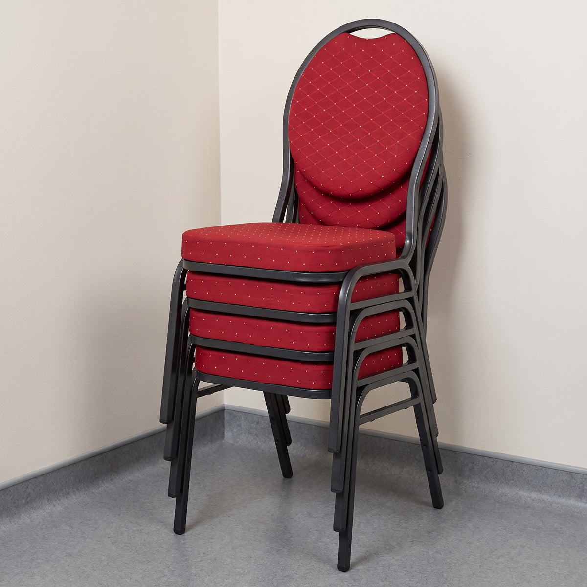 Stapelstuhl Monza Plus Rot – Stapelbild