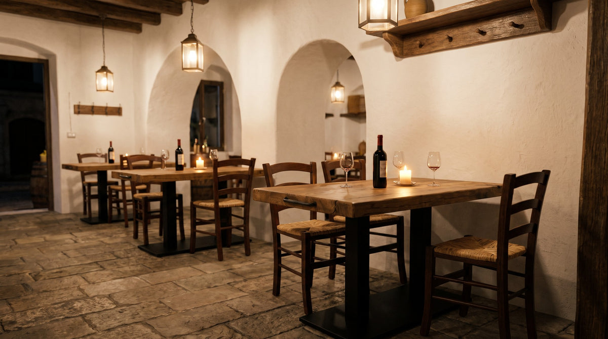 Restaurantstuhl Paterna – Einsatzbeispiel am Abend