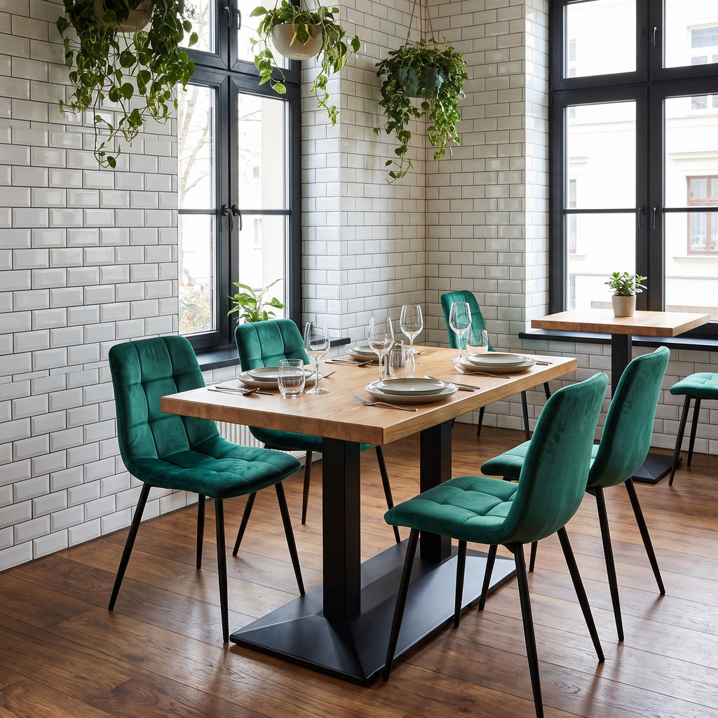 Restaurantstuhl Preston – Einsatzbeispiel am Tag