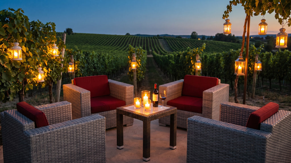 Silvia Lounge Ash Sessel – Einsatzbeispiel am Abend