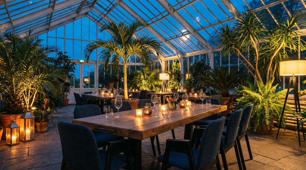 Designstuhl Split – Einsatzbeispiel am Abend