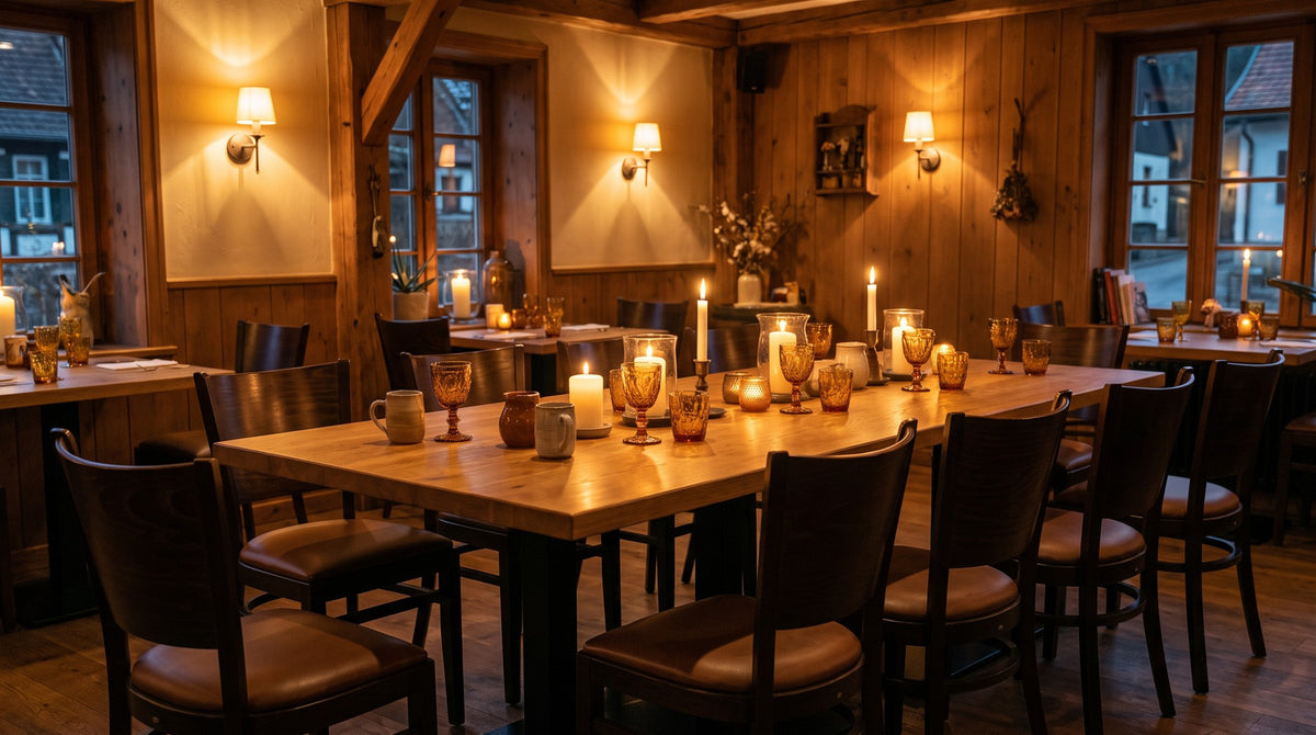 Restaurantstuhl Susan – Einsatzbeispiel am Abend