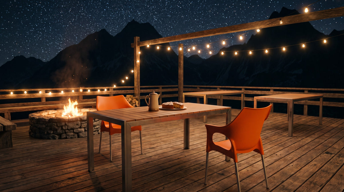 Terrassenstuhl Borneo – Einsatzbeispiel am Abend
