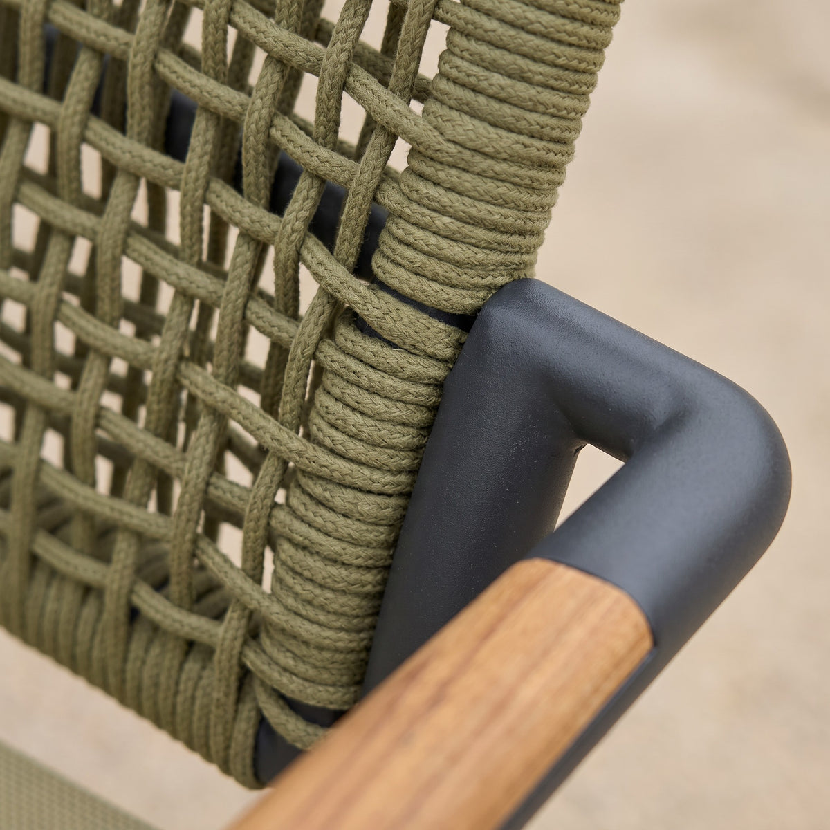 Terrassenstuhl Helios Anthrazit – Detailansicht Material