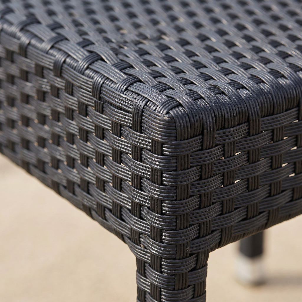 Terrassenstuhl Jupiter schwarz – Detailansicht Material