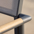 Terrassenstuhl Kronos Anthrazit – Detailansicht Material