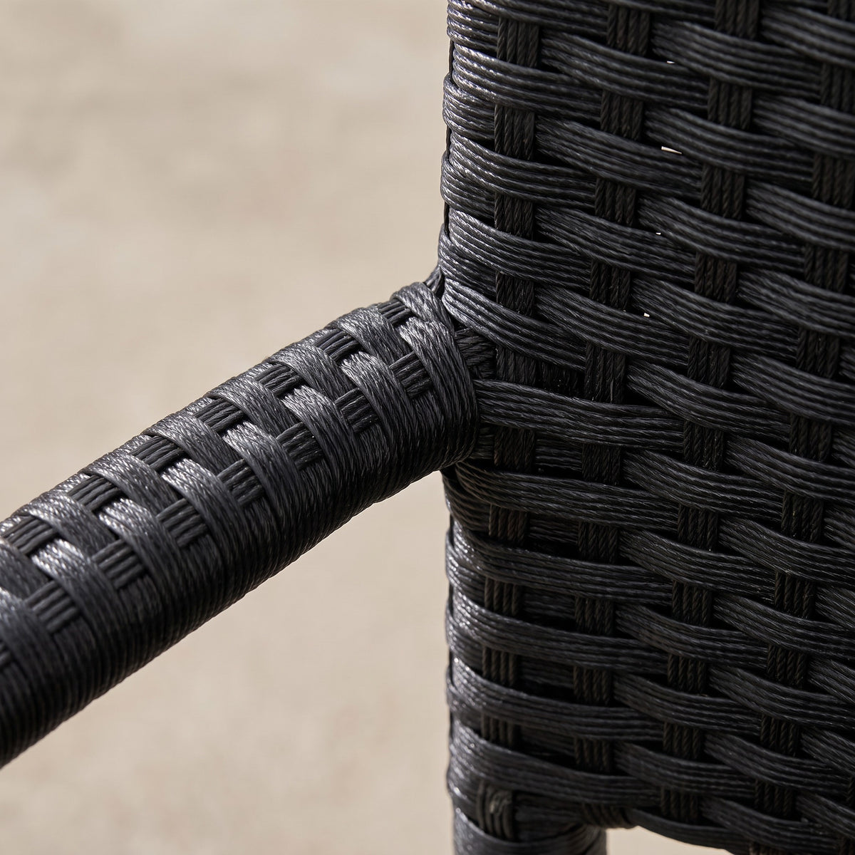 Terrassenstuhl Magnum schwarz – Detailansicht Material