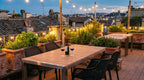 Terrassenstuhl Tina – Einsatzbeispiel am Abend
