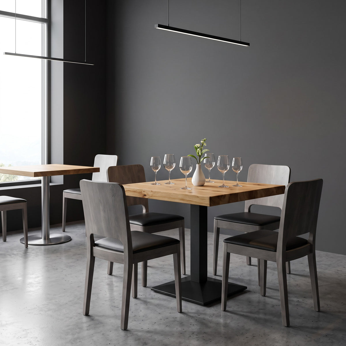 Holzstuhl Tessa – Einsatzbeispiel am Tag