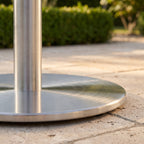 Tischgestell Borkum rund brushed – Detailansicht Material