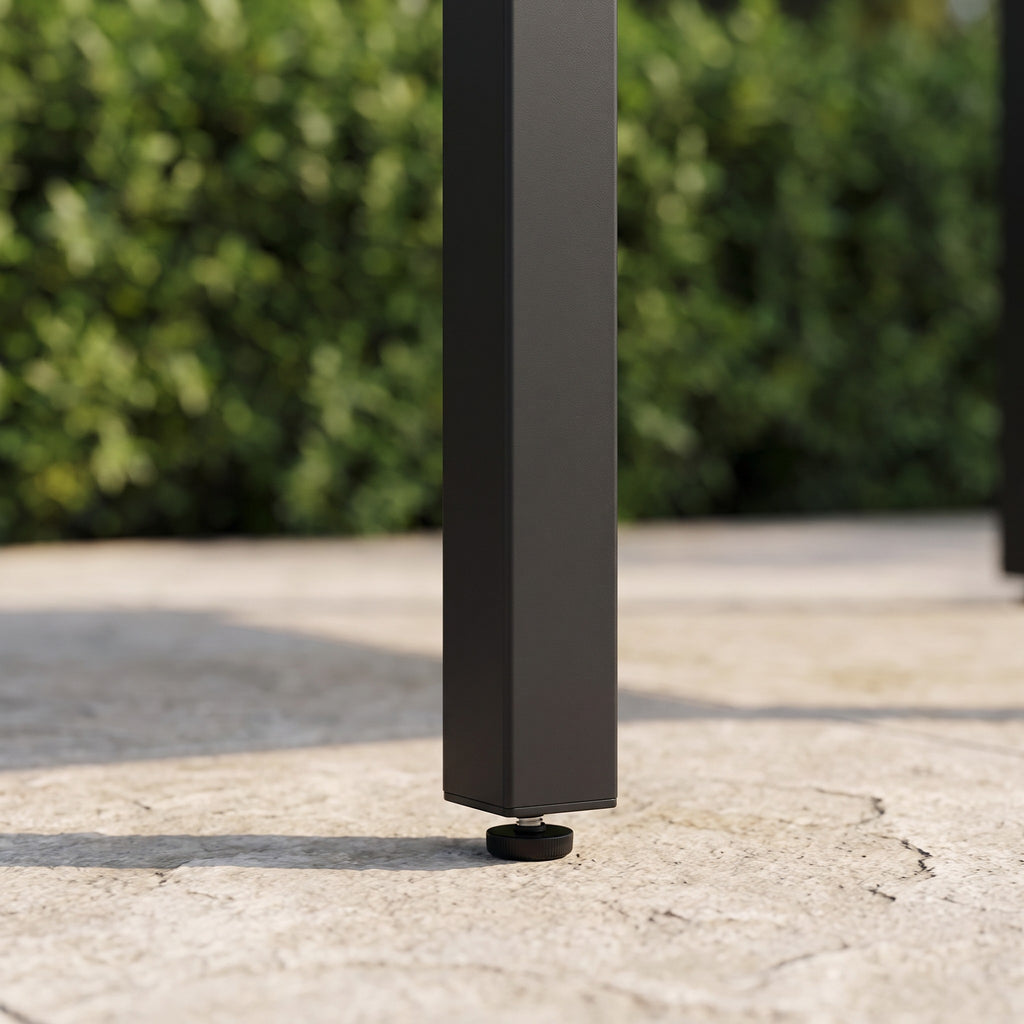 Tischgestell Lexus 80 schwarz – Detailansicht Material