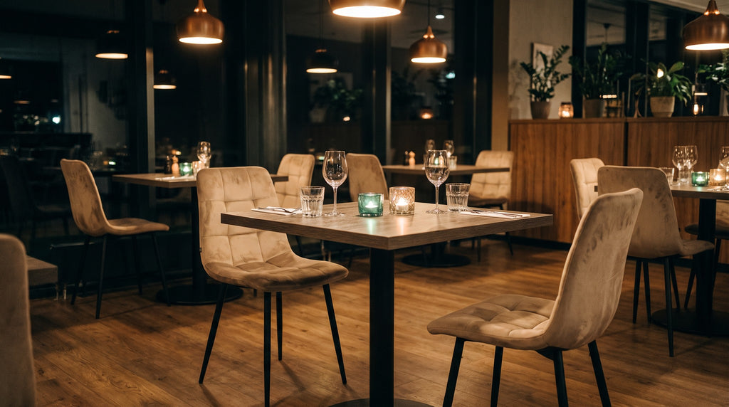 Tischplatte Premium 30 – Einsatzbeispiel am Abend