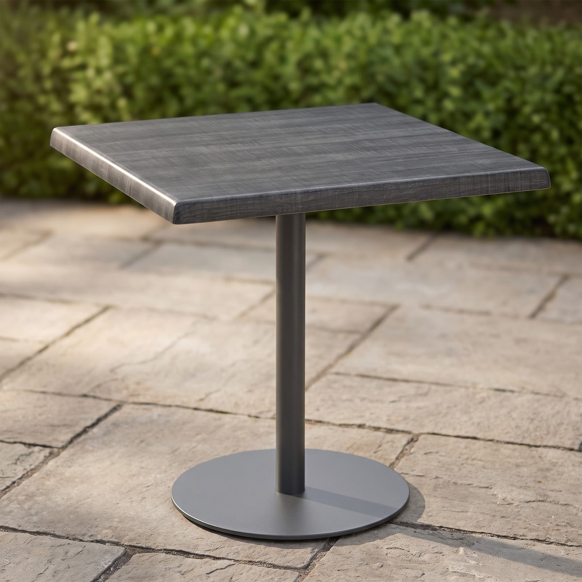 Werzalit Tischplatte 065 Palisade Gris – Detailansicht Gestell